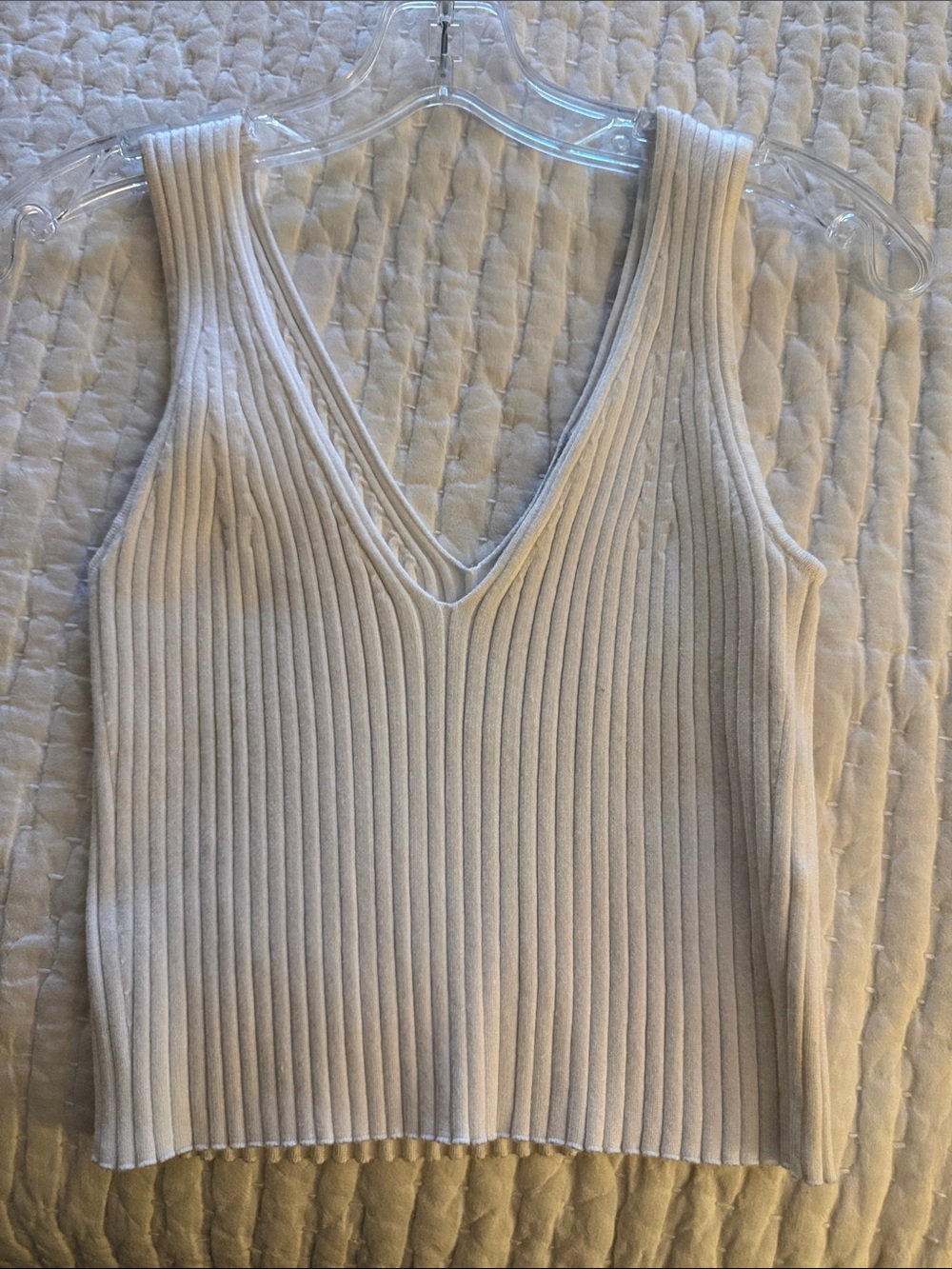 Madewell double V cropped sweater